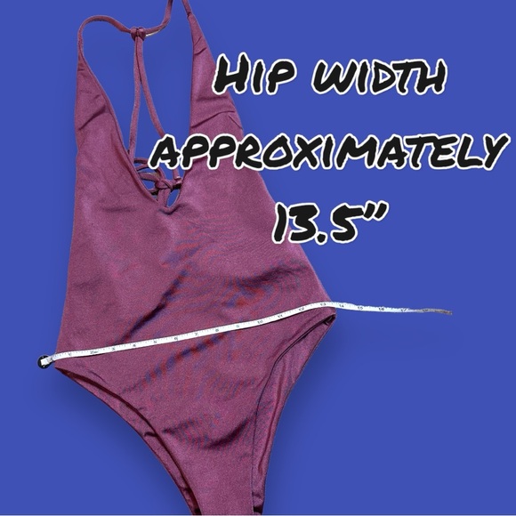 NWOT Jouse De Sable X REVOLVE Amber One Piece in metallic light plum. Size XS 🌴 - Picture 7 of 9